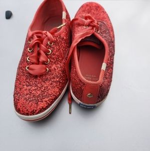 Kate Spade sparkly red keds